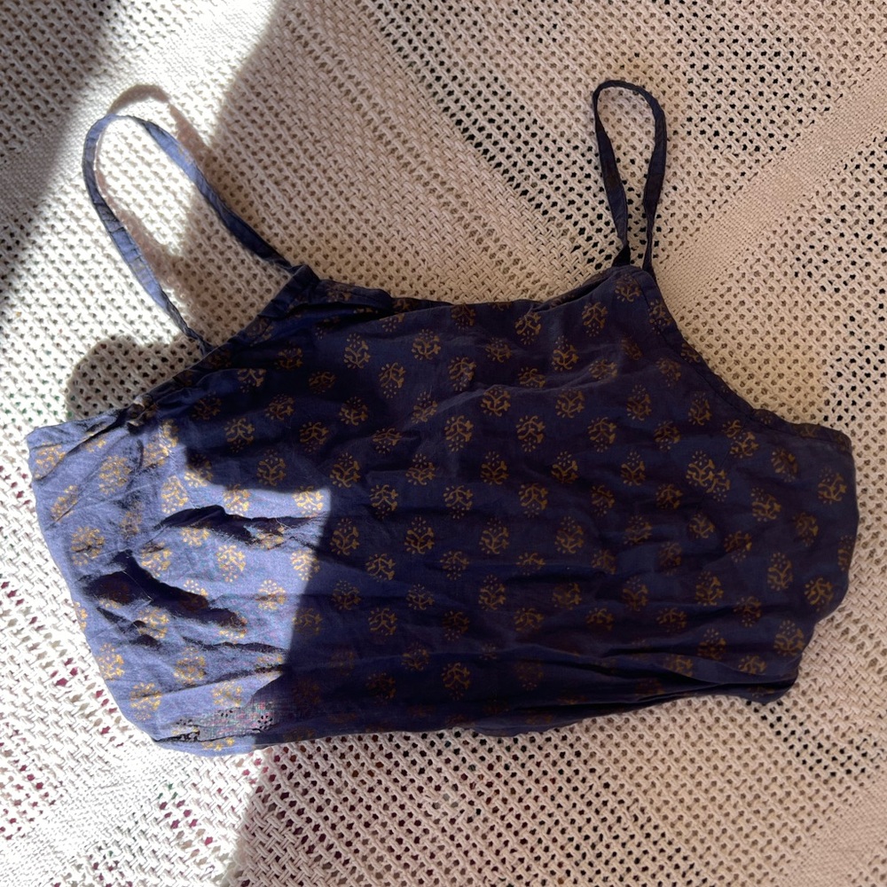 Tree of Life tie back crop top (one size)